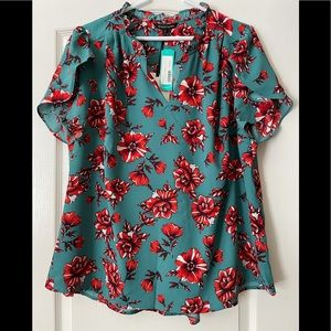 NWT 41 Hawthorn “Tiffiny” Tulip Sleeve Blouse For Stitch Fix